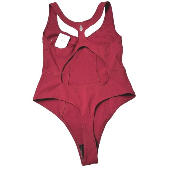 Free People Movement Bare It All Bodysuit -XS -Varsity Red - Picture 5 of 12